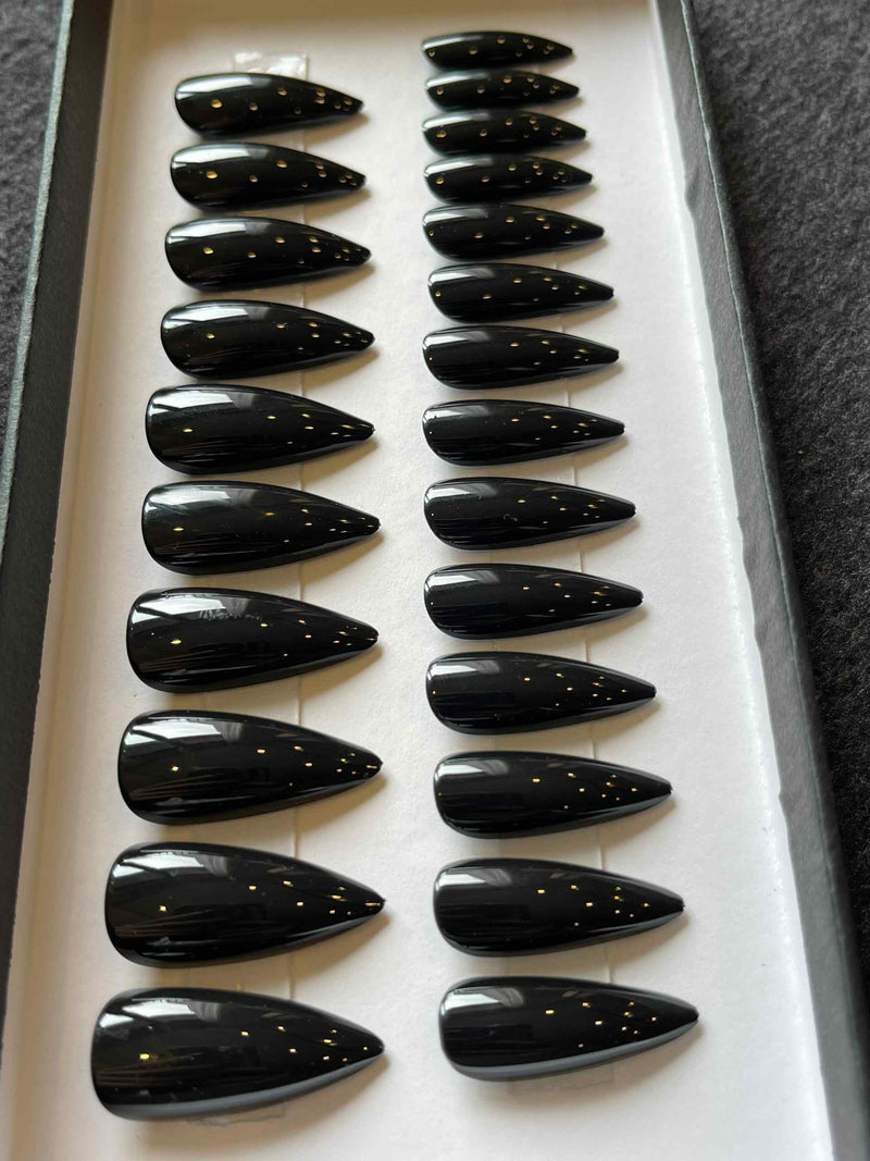 Jet Black - Glossy Stiletto