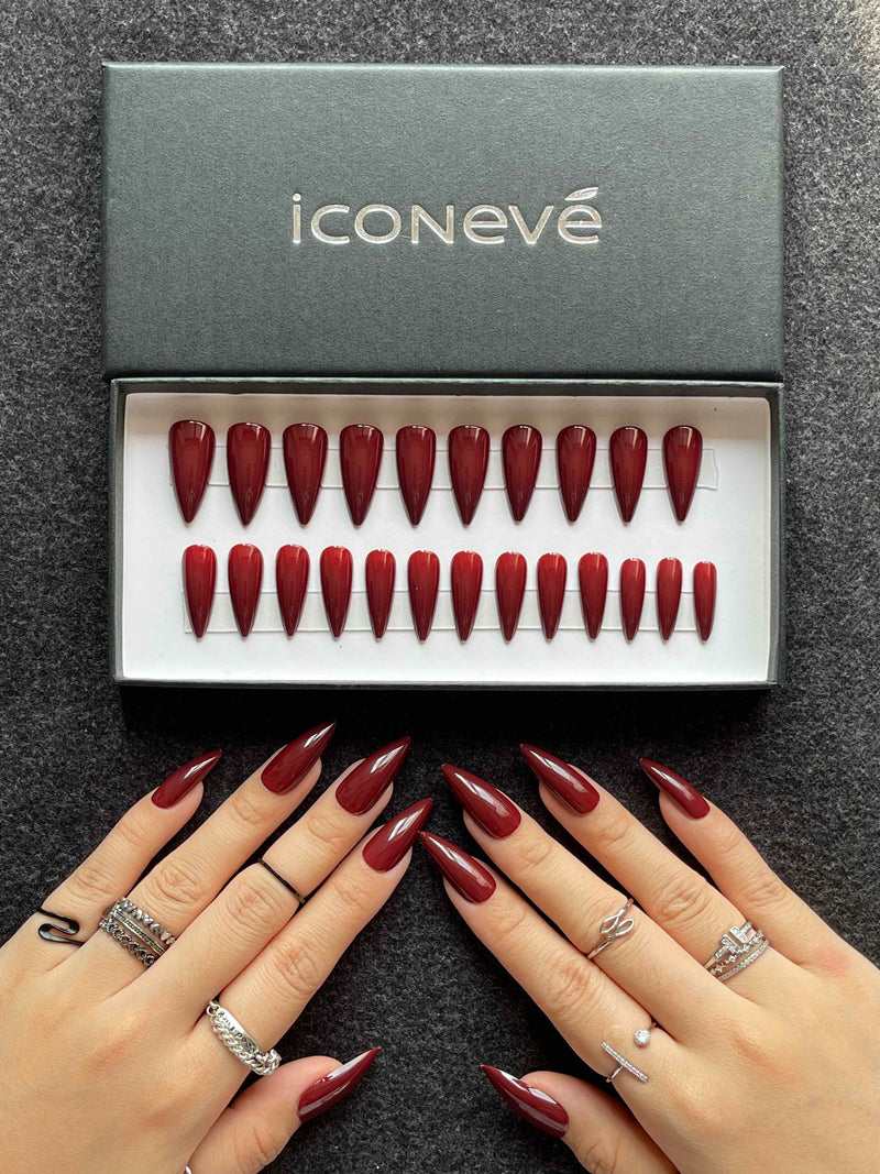 Maroon - Glossy Stiletto